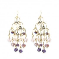 ARETES CANDELABRO CON PIEDRAS